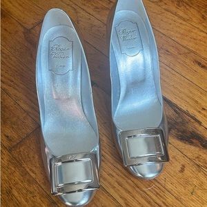 Roger Vivier Silver Pumps